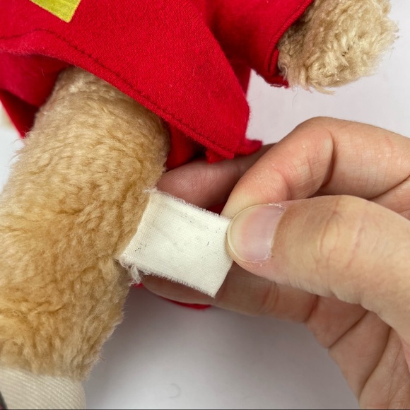 Vintage Alvin Chipmunks CBS Plush Stuffed Animal Bear Red Brown - Picture 4 of 8